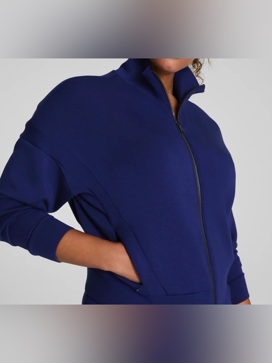 SPANX Jackets & Blazers - Spanx•Air Essentials Track Jacket•Midnight Iris•NWT•Size XS